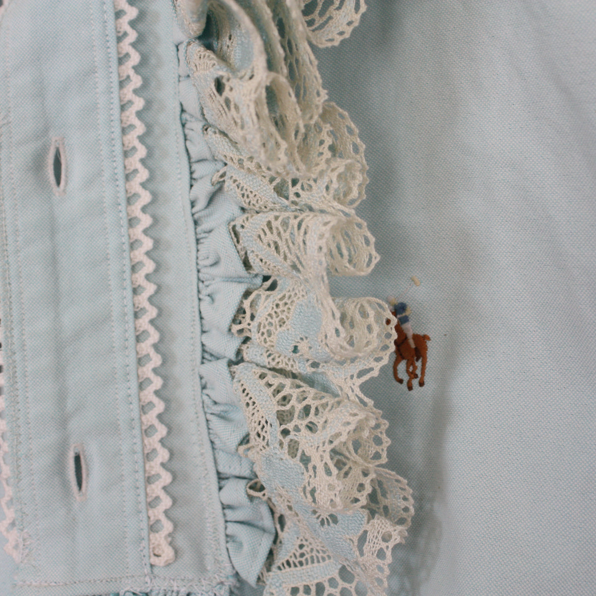 Mod Ruffle Top, Baby Blue
