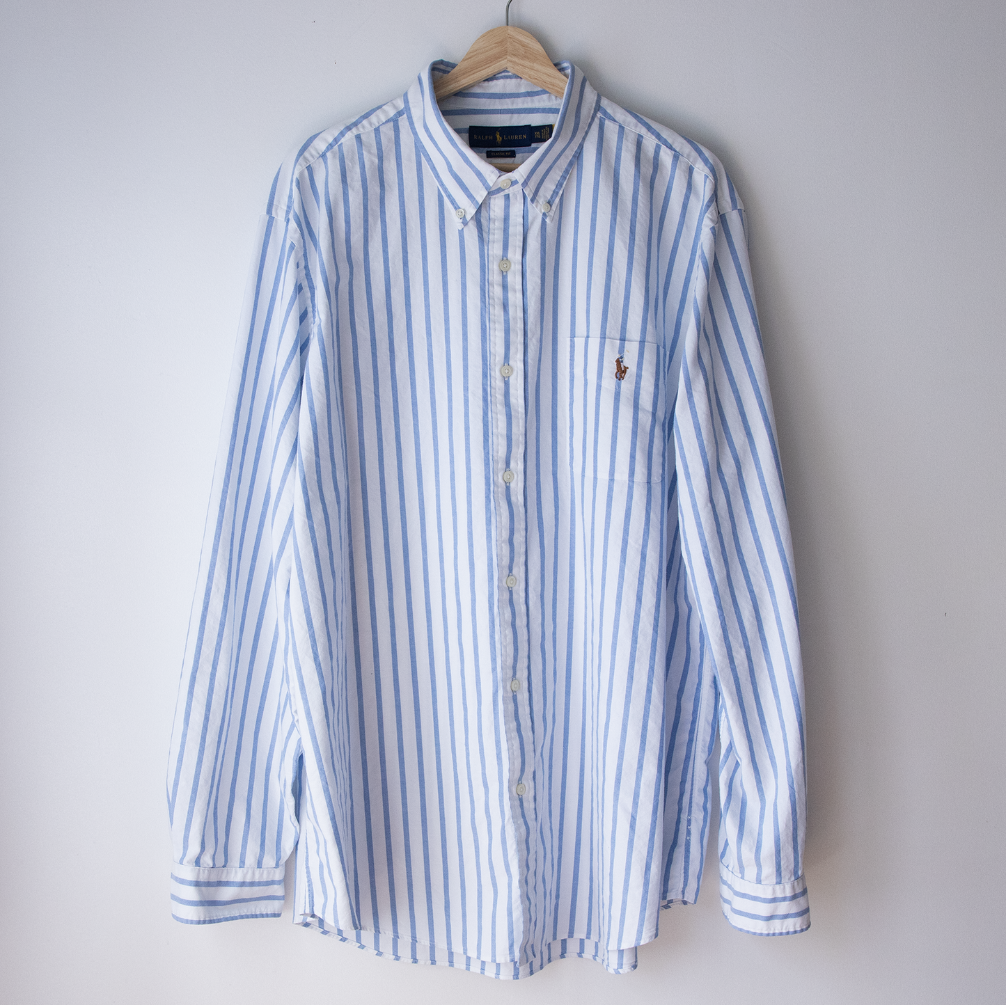 Clown Collar Top, White/blue