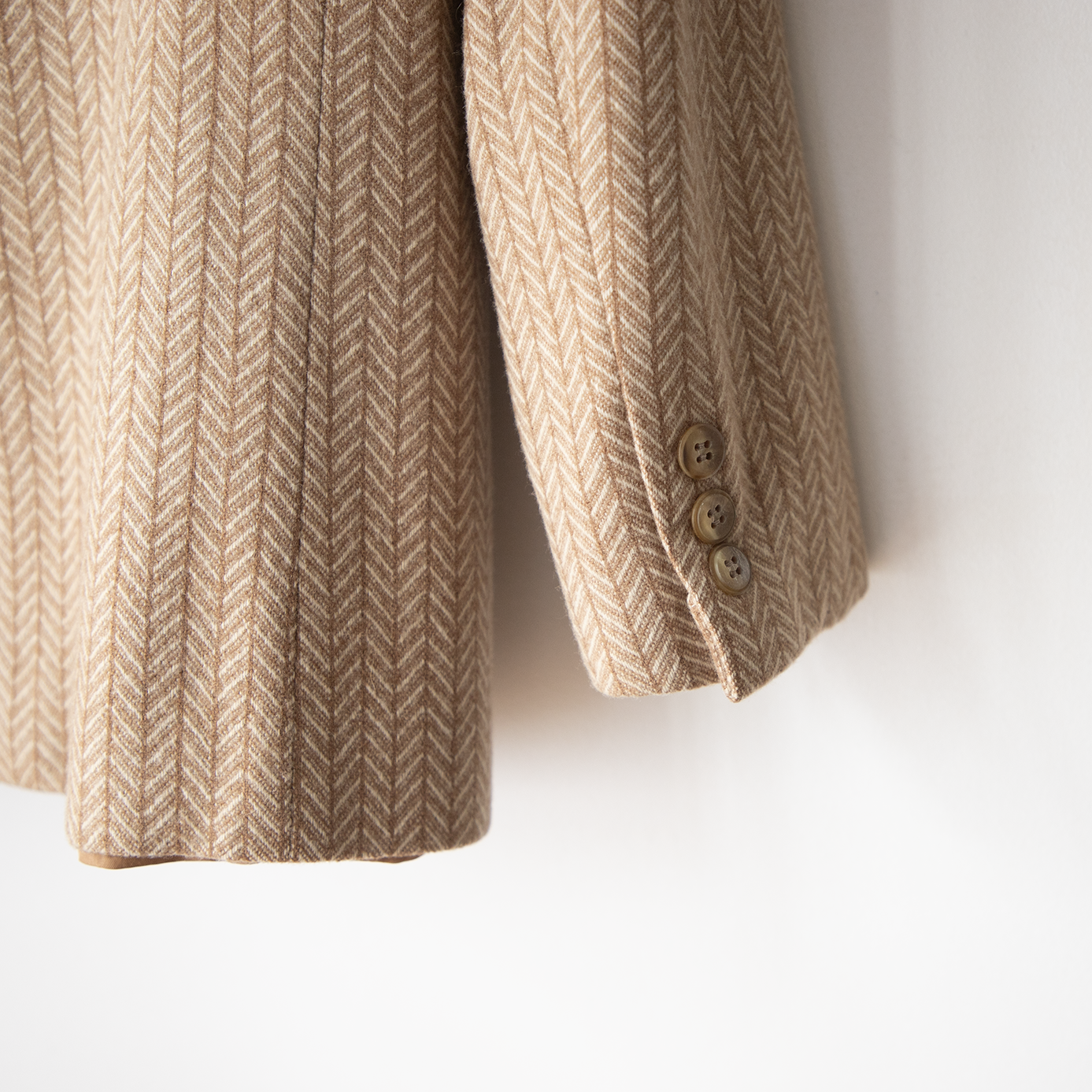 Camel Herringbone Blazer