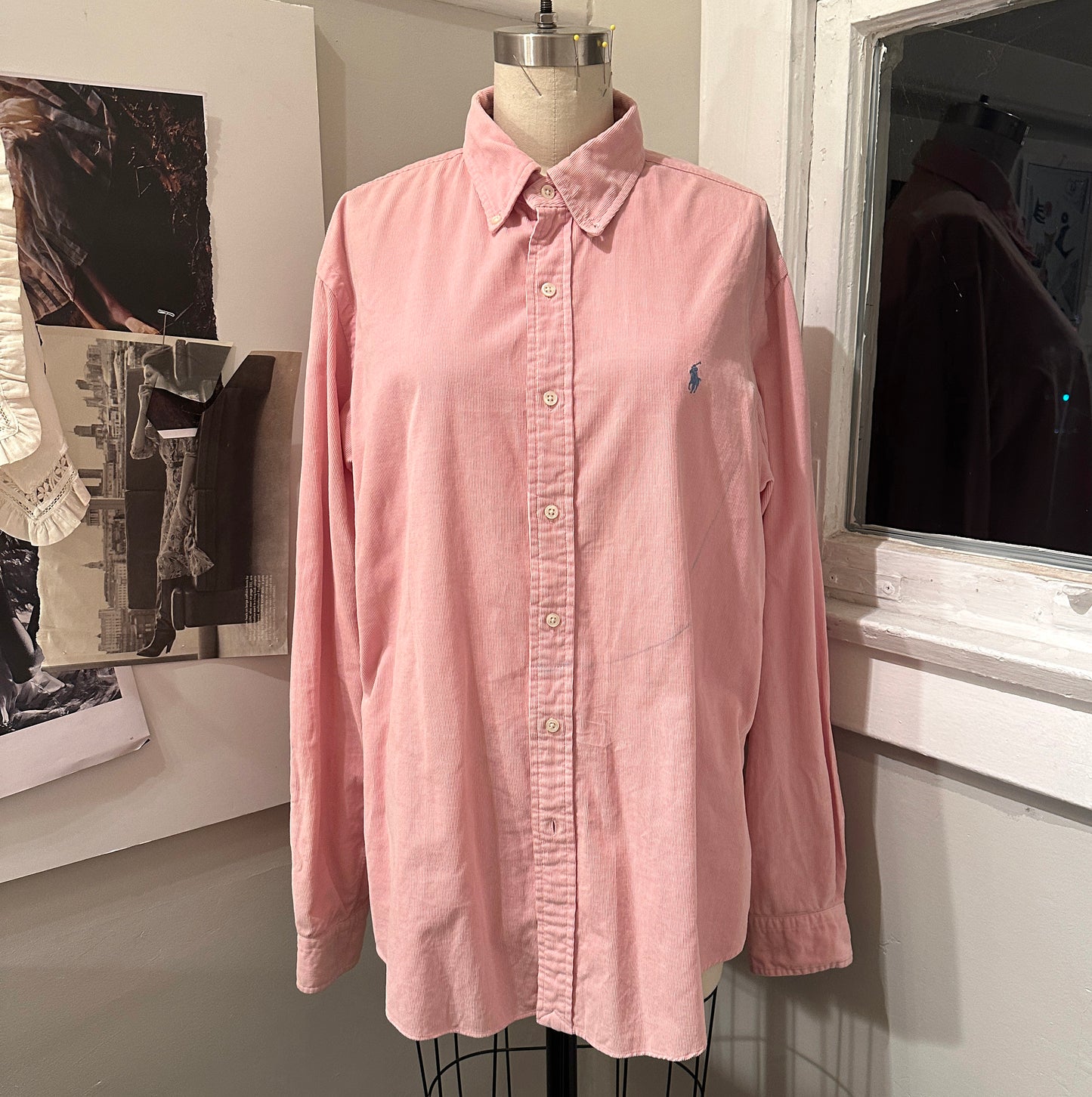 Apron Top, Pink Corduroy