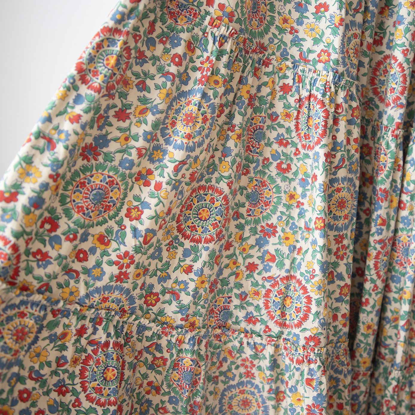 Tiered Printed Maxi Skirt