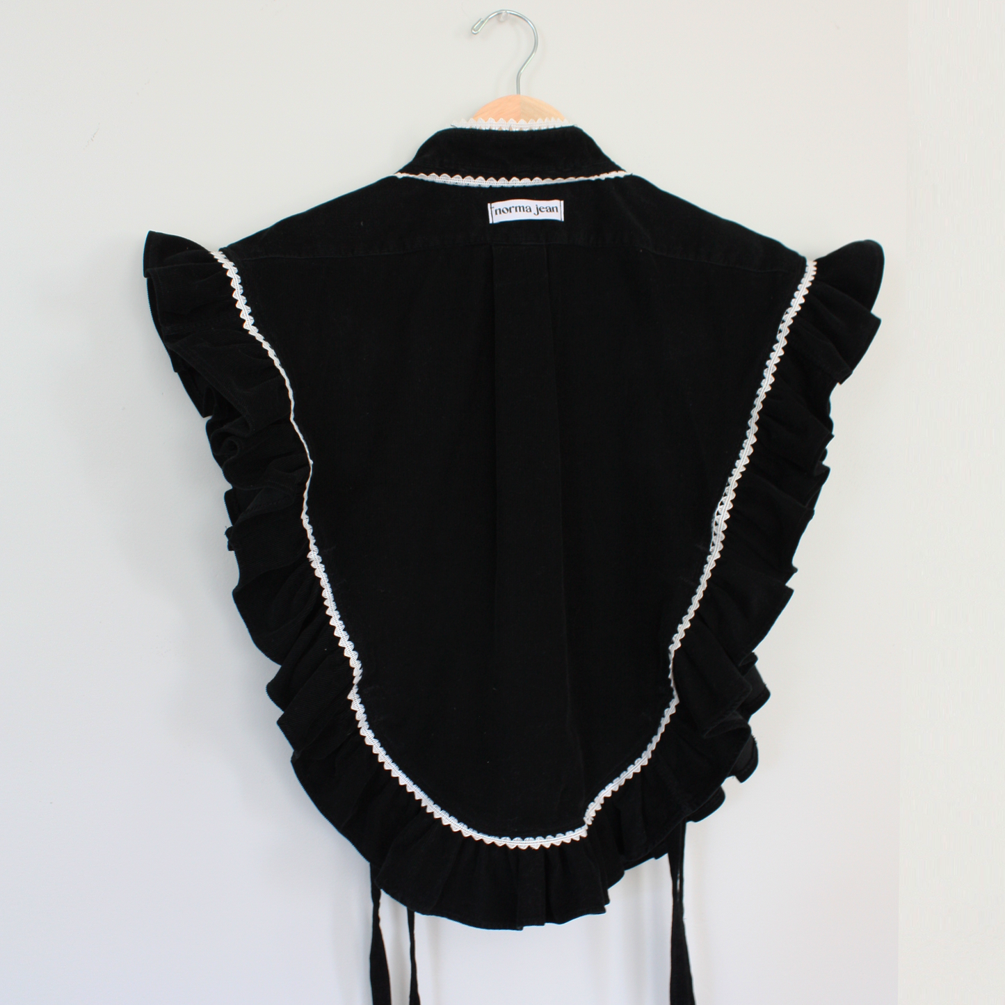 Apron Top, Black Corduroy