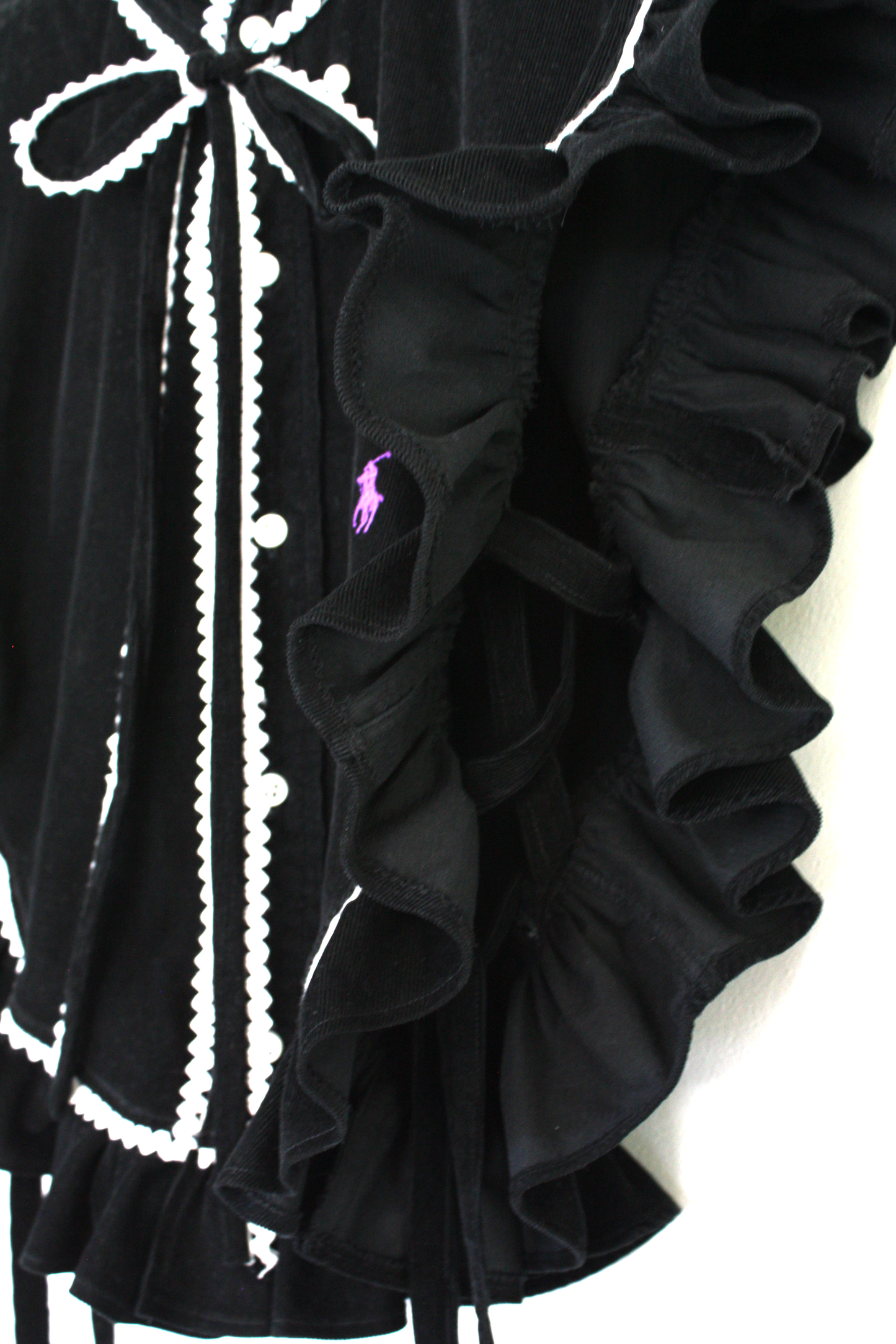 Apron Top, Black Corduroy