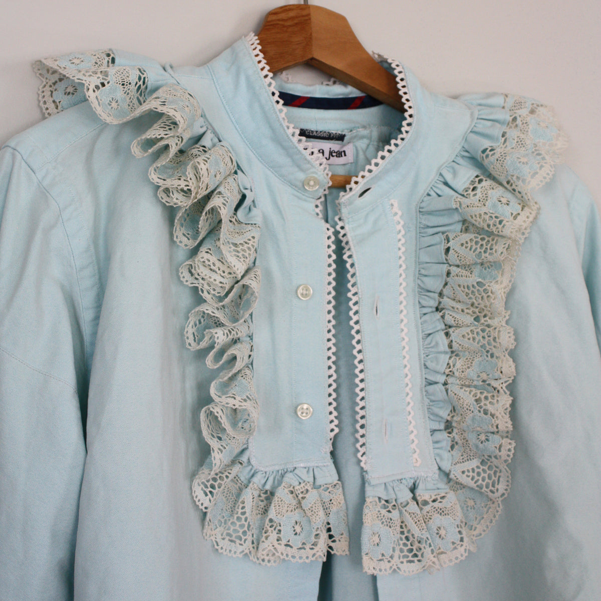 Mod Ruffle Top, Baby Blue