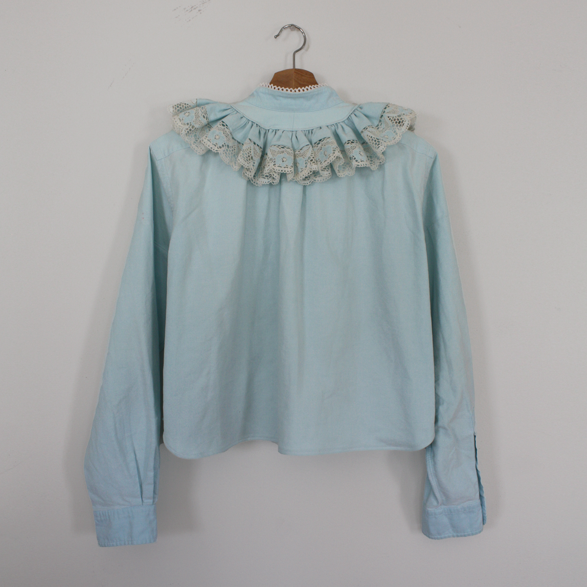 Mod Ruffle Top, Baby Blue