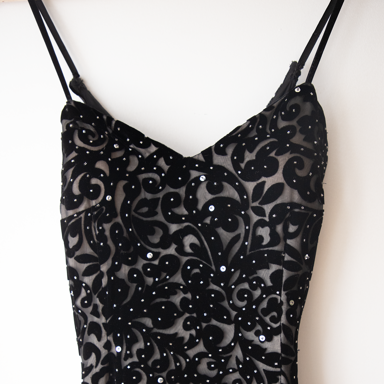 Embellished Velvet Paisley Gown