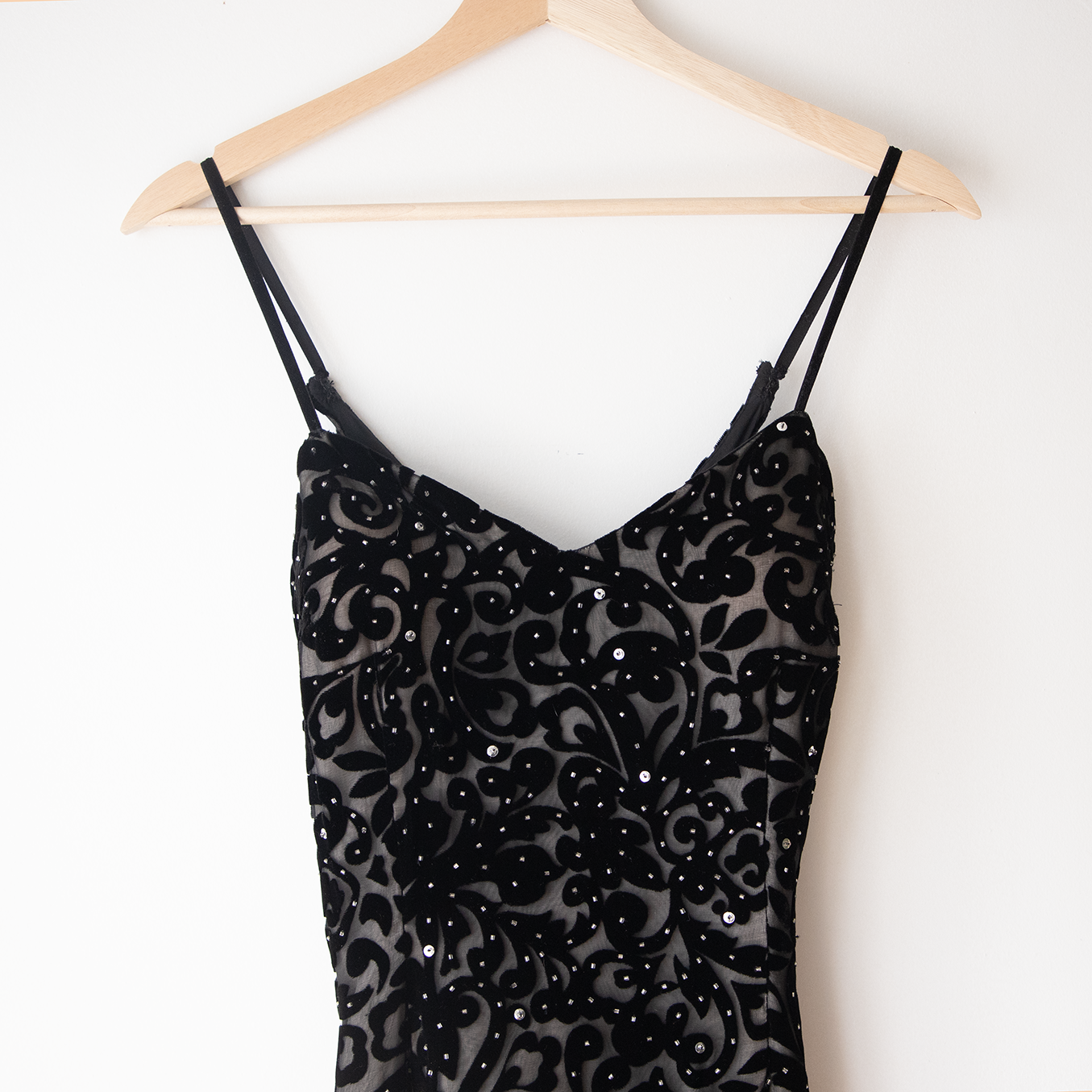 Embellished Velvet Paisley Gown