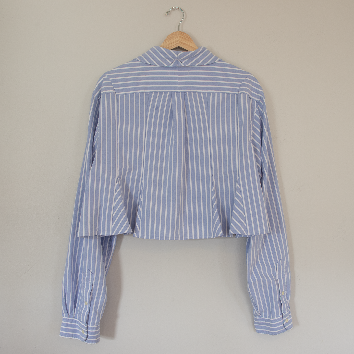 Godet Top, Blue/White