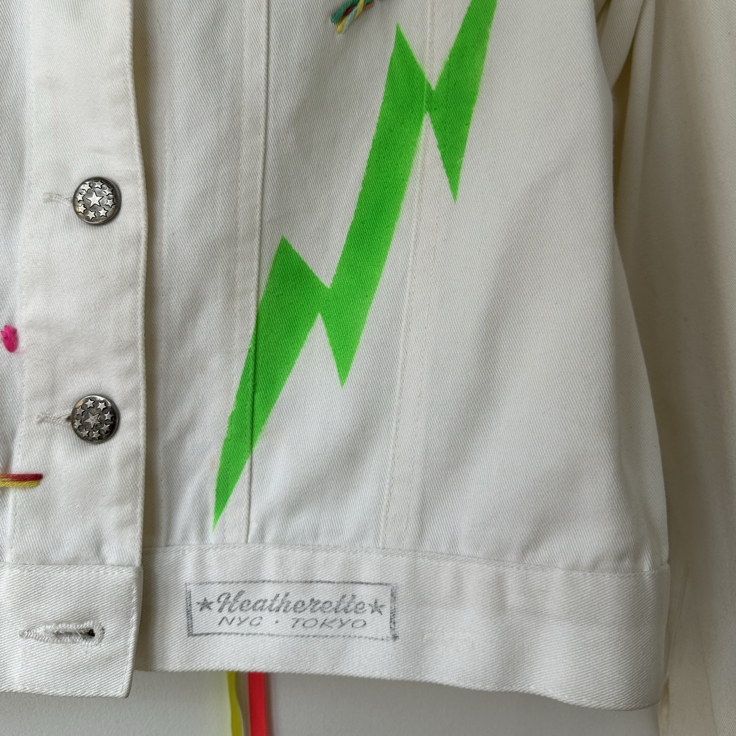Heatherette Embroidered Jacket, white