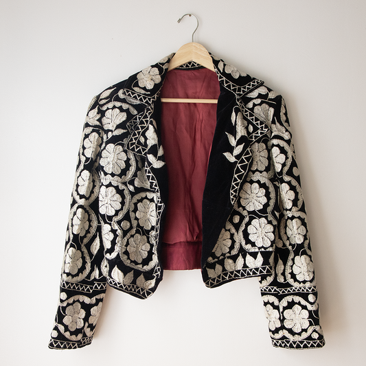 Embroidered Velvet Bandolero Jacket