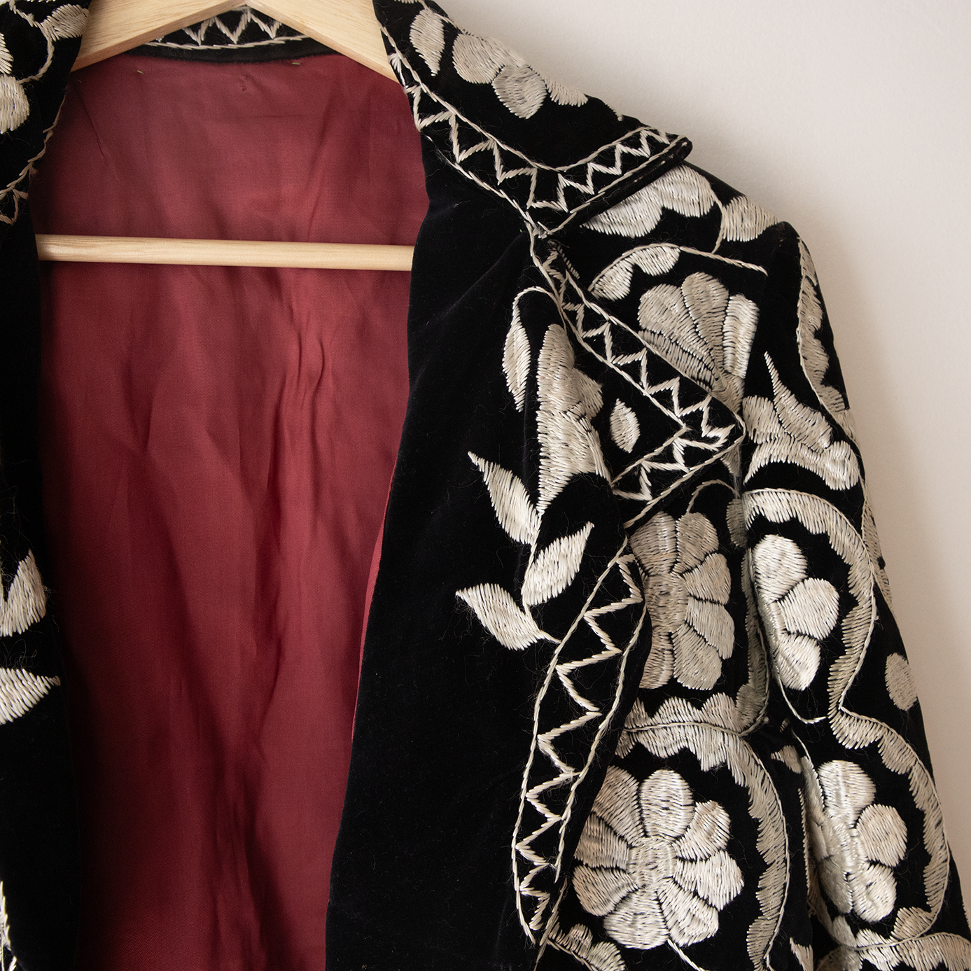 Embroidered Velvet Bandolero Jacket