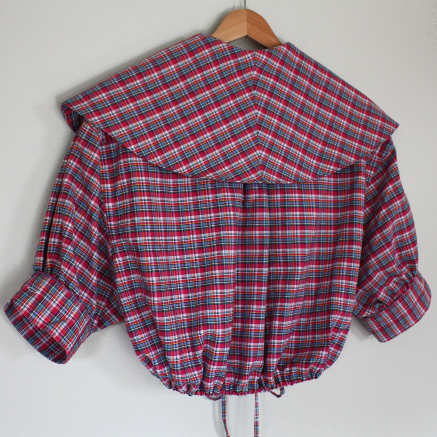 Plaid Jean Top - Pink Multi