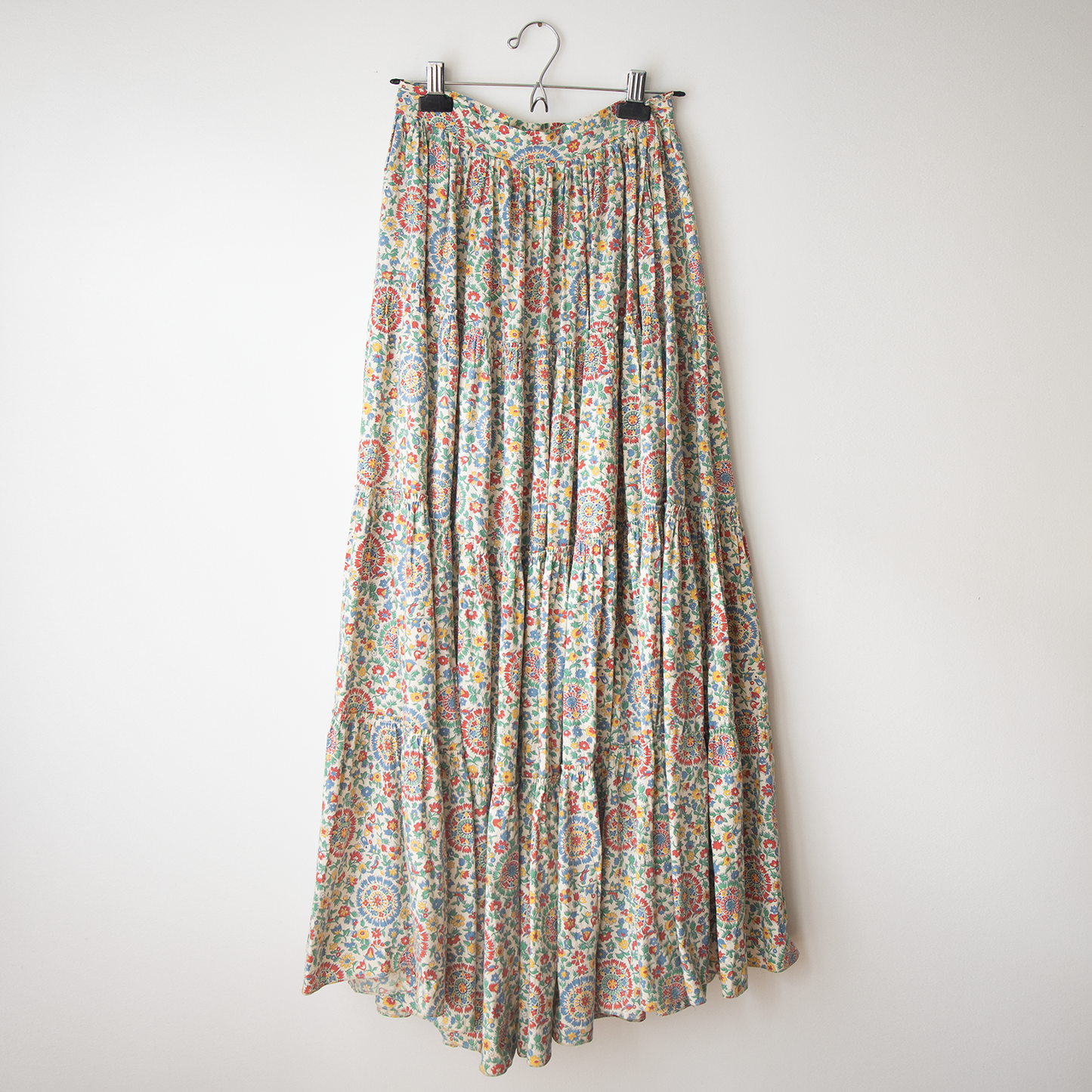 Tiered Printed Maxi Skirt