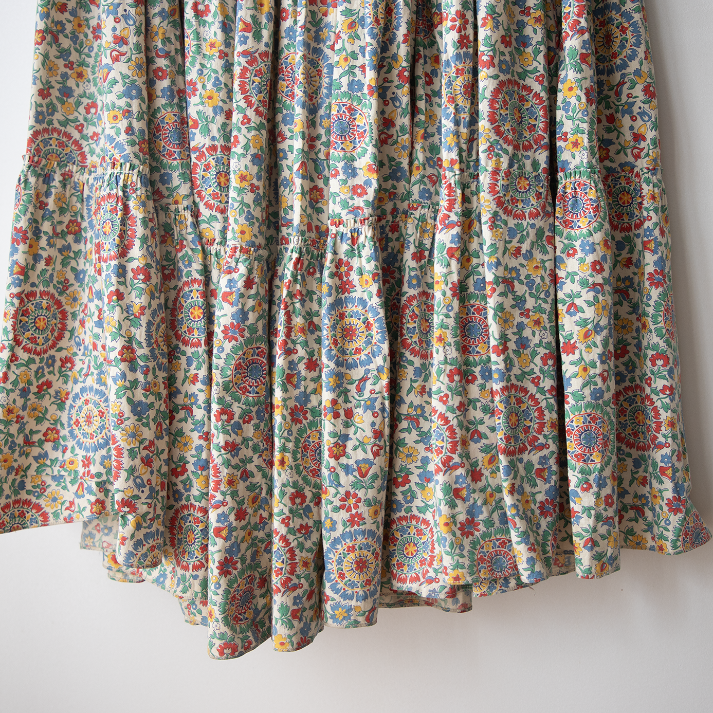 Tiered Printed Maxi Skirt