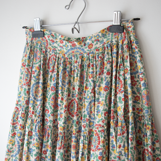 Tiered Printed Maxi Skirt