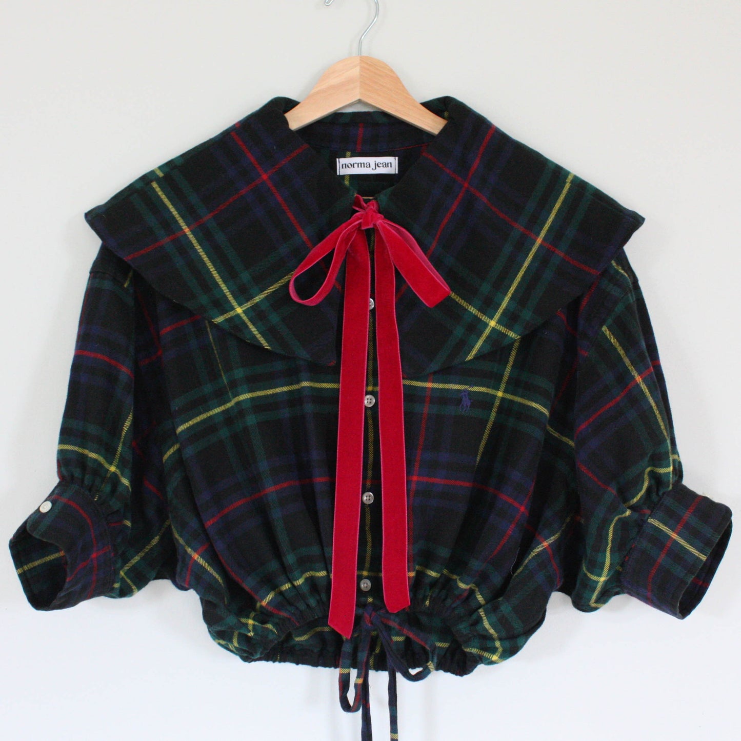 Jean Plaid Top - Black Multi