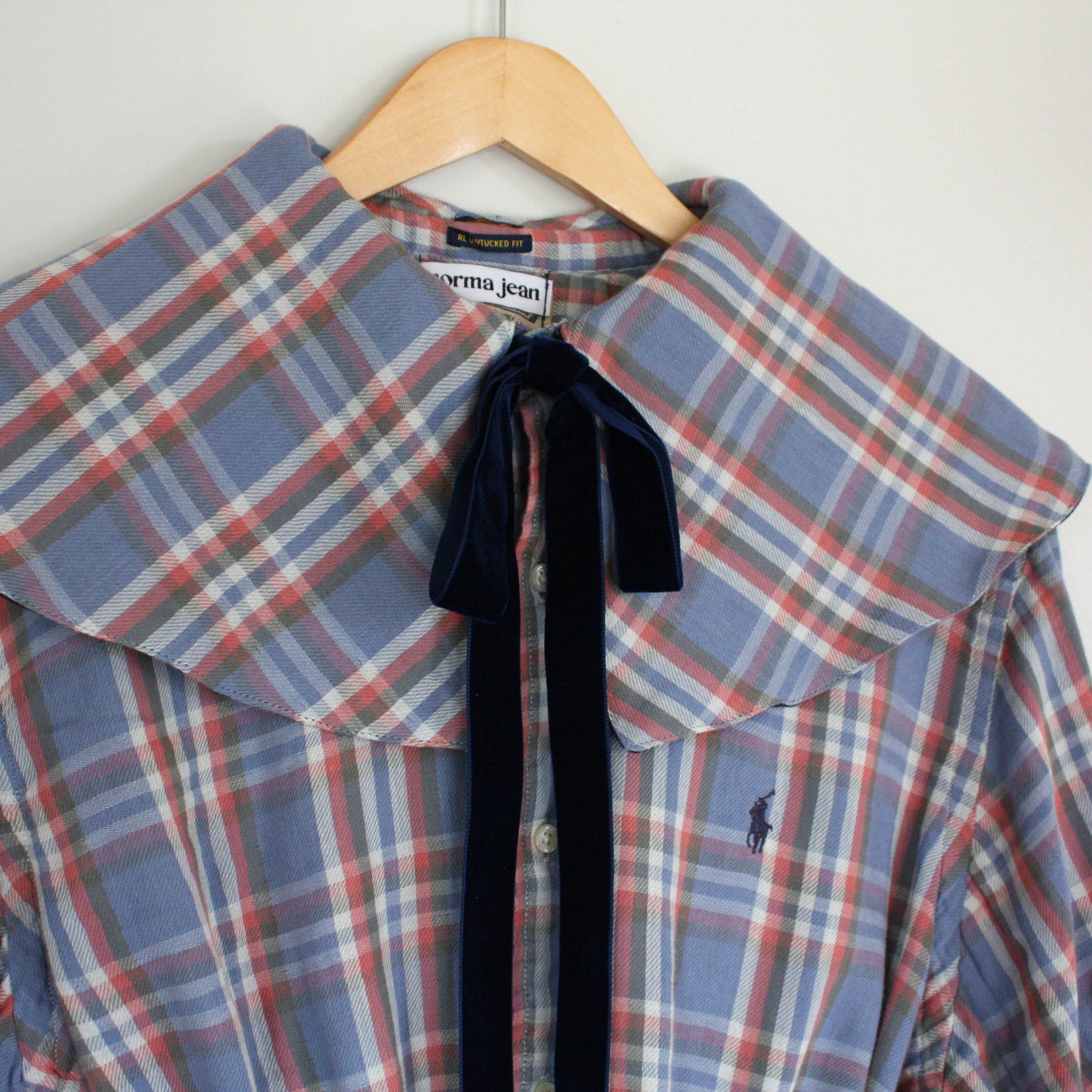 Jean Plaid Top - Blue Multi