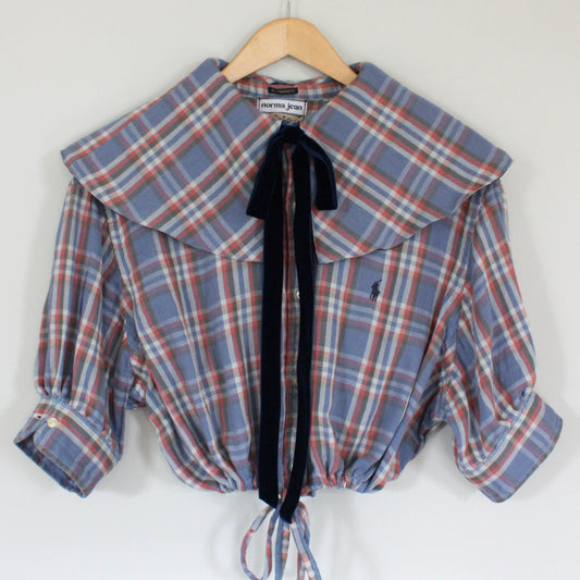 Jean Plaid Top - Blue Multi